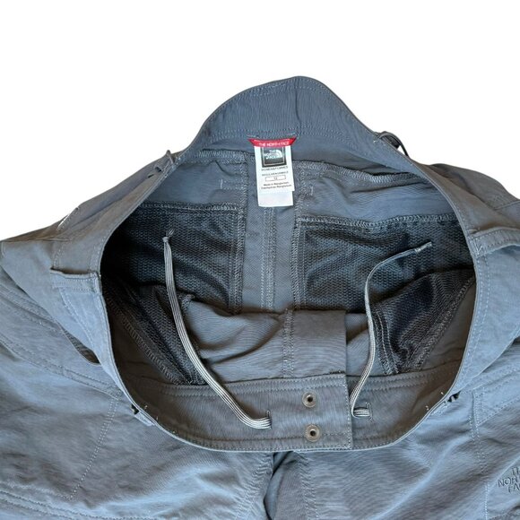 The North Face Convertible Pants Womens 12 Grey Hiking Outdoor Zip Off Nylon - Picture 6 of 8